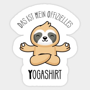 Offizielles Yogashirt Lustiges Yoga Faultier Sticker